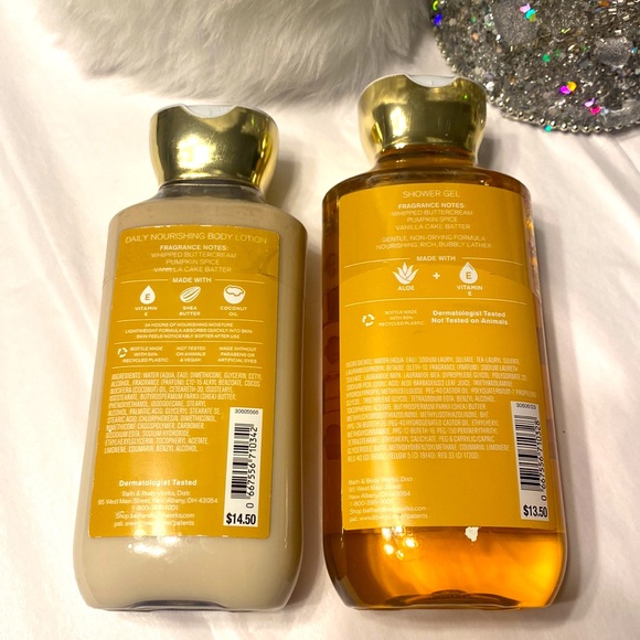 NWT BATH & BODY WORKS Pumpkin Cupcake Lotion & Shower Gel SEALED Gift Idea! - Picture 2 of 4